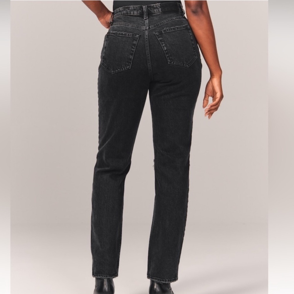 Abercrombie and fitch black “the dad” high rise curve love Jean size 28 (6) - Picture 11 of 11